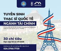 TUYỂN SINH ĐÀO TẠO CHƯƠNG TRÌNH THẠC SĨ TÀI CHÍNH KHOÁ 19